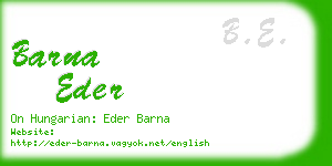 barna eder business card